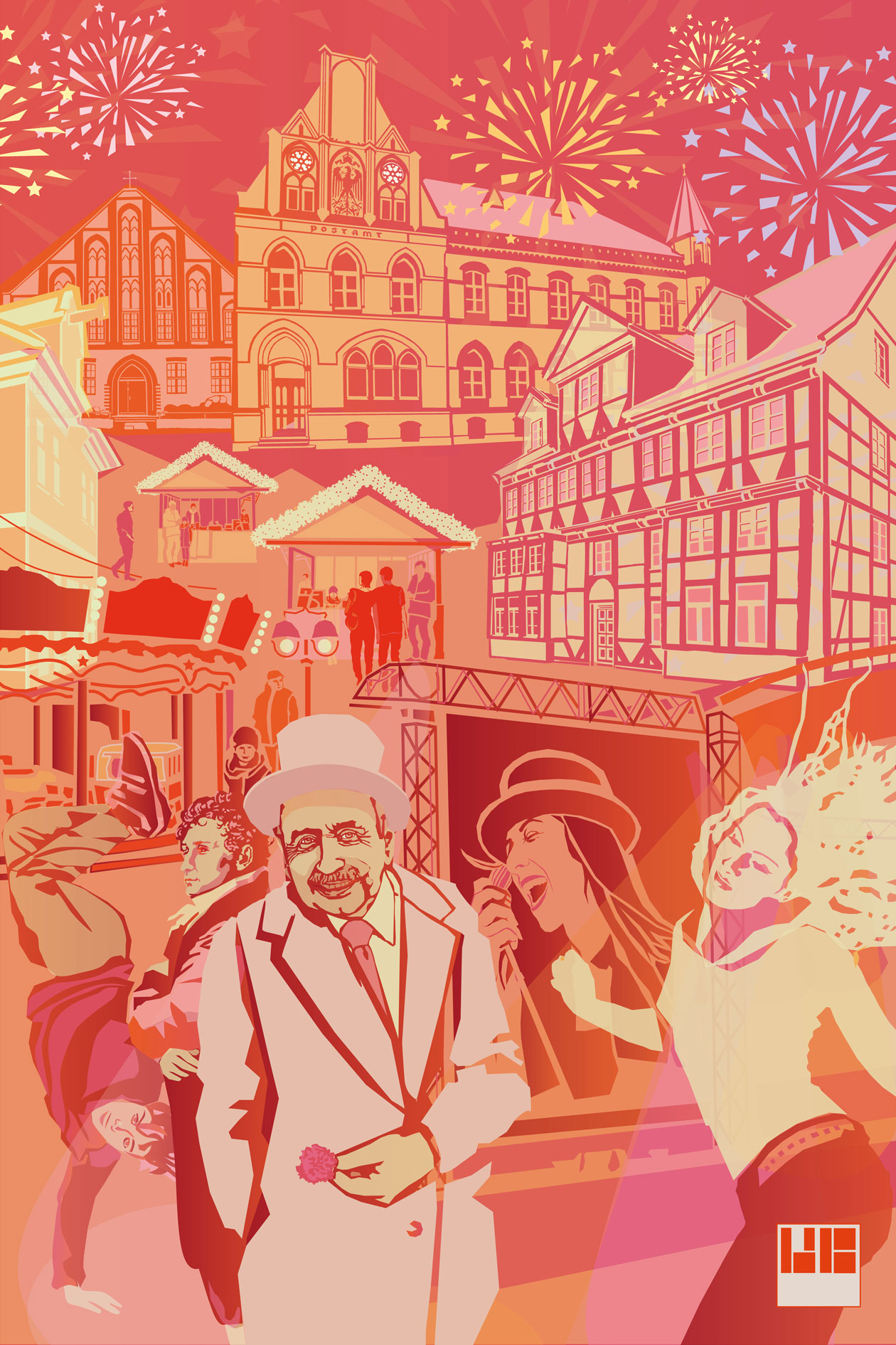 Bunte Stadt, Tryptichon III / Ulrike Bals